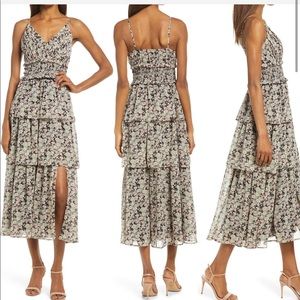 Floret Studios Floral Tiered Sleeveless Dress